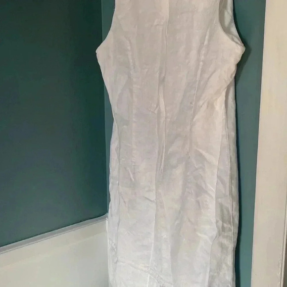 White linen Norton Mcnaughton dress - great condition - size 10 - embroidered - Picture 8 of 9